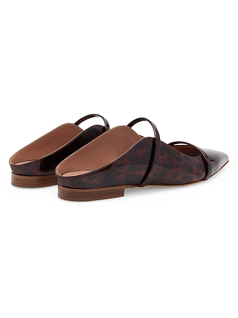 Maureen Leopard Patent Leather Flats