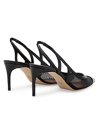 Aubrey 70MM Mesh Slingback Pumps