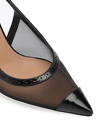 Aubrey 70MM Mesh Slingback Pumps