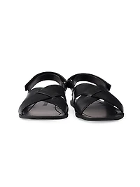 Decò Leather Crisscross Sandals