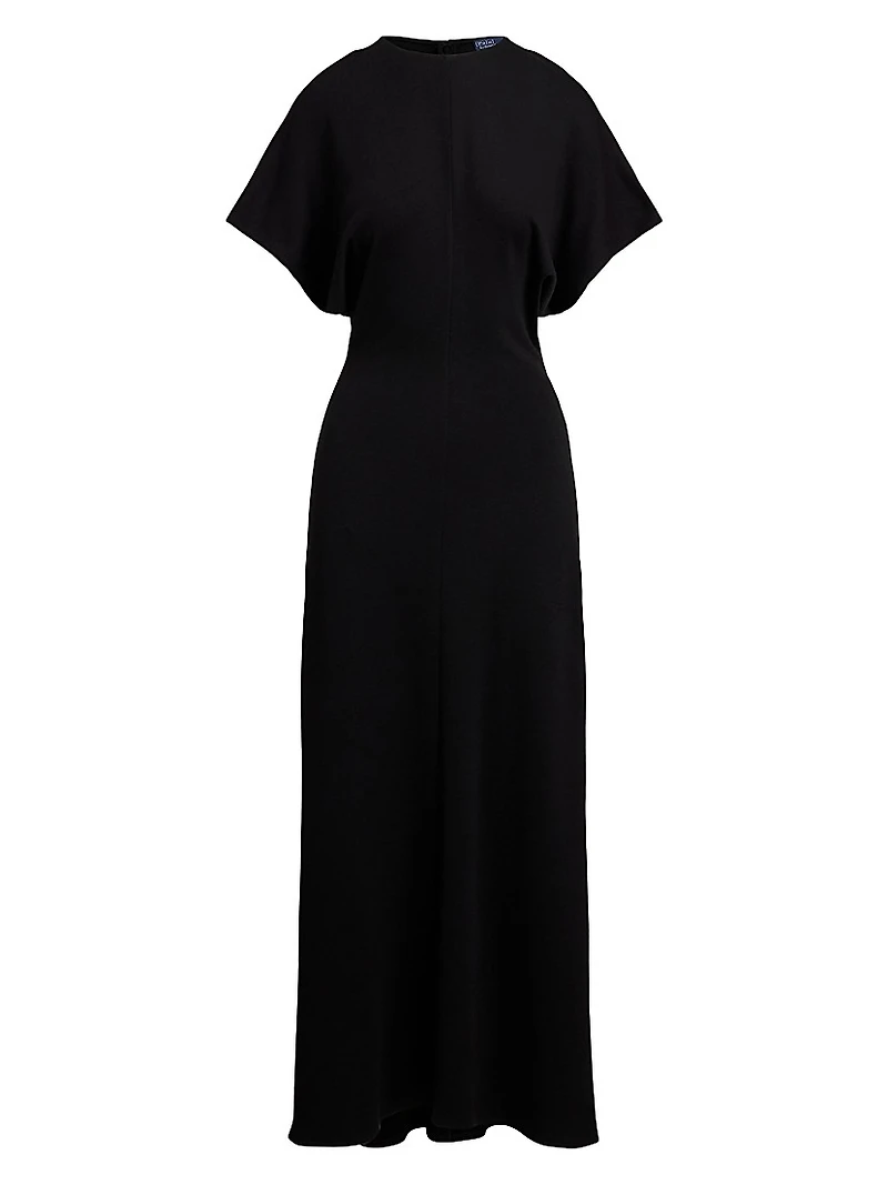 Wool-Blend A-Line Maxi Dress