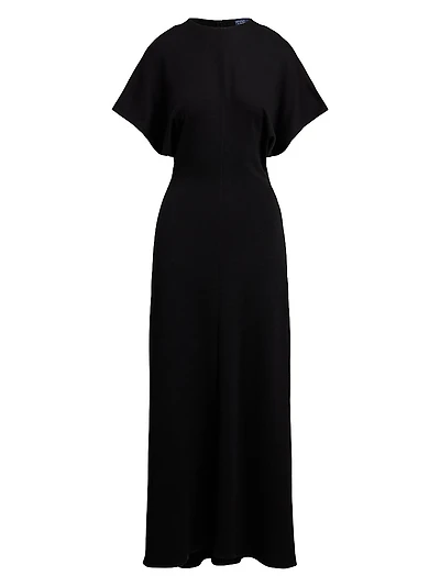 Wool-Blend A-Line Maxi Dress