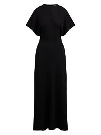 Wool-Blend A-Line Maxi Dress