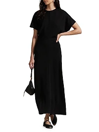 Wool-Blend A-Line Maxi Dress