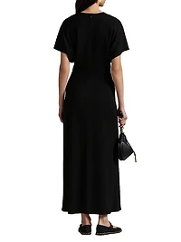 Wool-Blend A-Line Maxi Dress