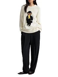 Polo Bear Crewneck Cotton Sweater