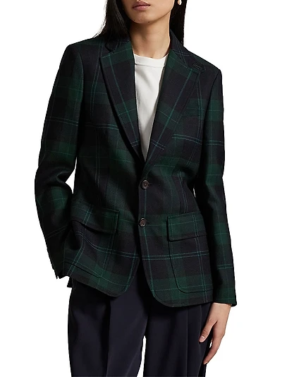 Plaid Wool Blazer