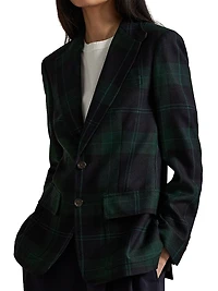 Plaid Wool Blazer