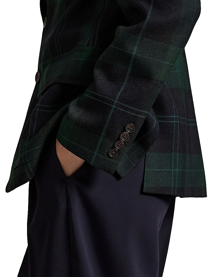 Plaid Wool Blazer