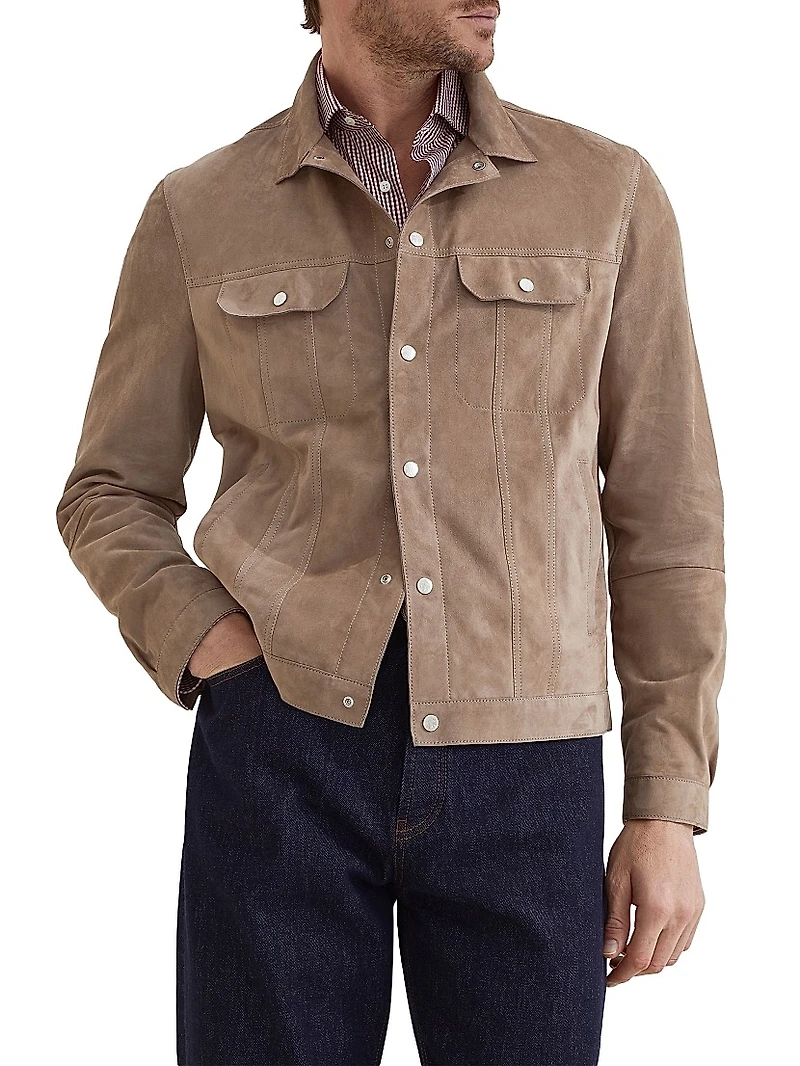Suede Four Pocket Jacket