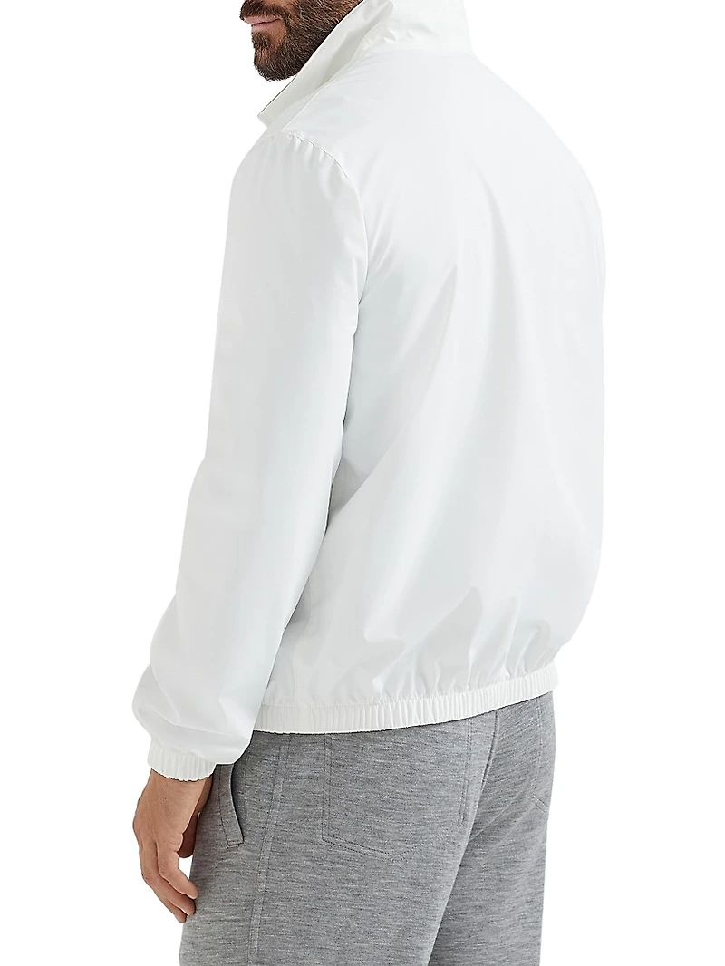 Bonded Nylon Reversible Outerwear Jacket with Logo