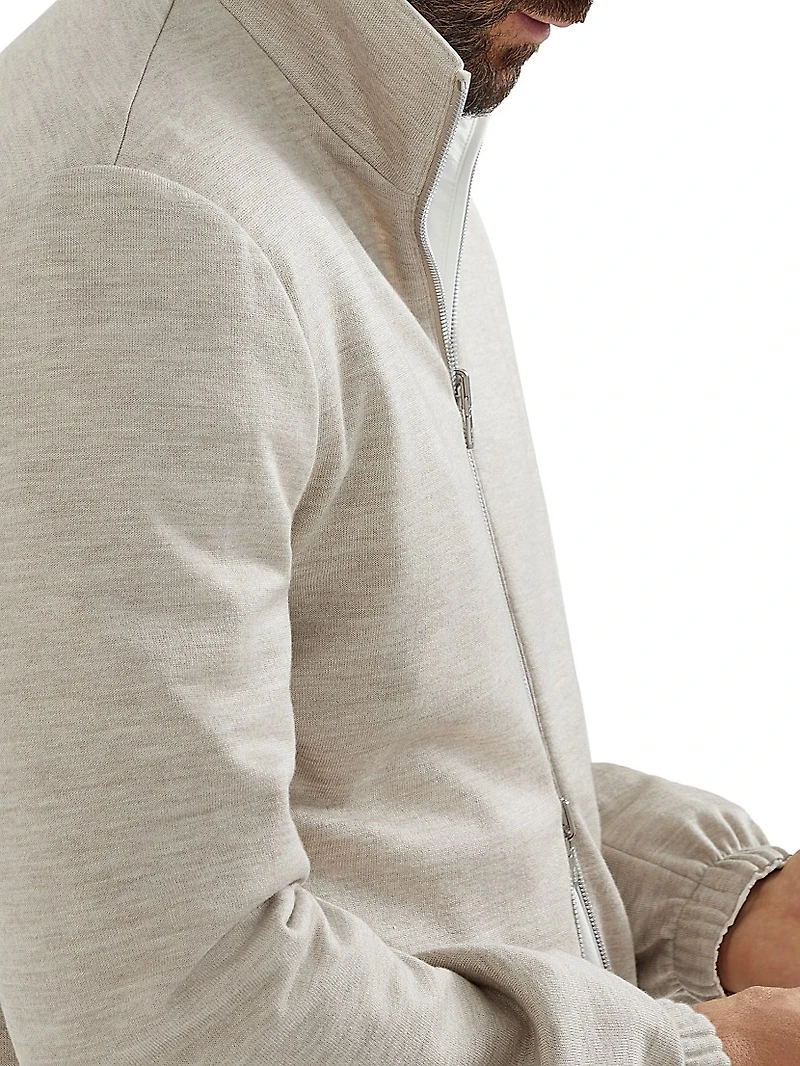 Bonded Nylon Reversible Outerwear Jacket with Logo