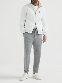 Bonded Nylon Reversible Outerwear Jacket with Logo