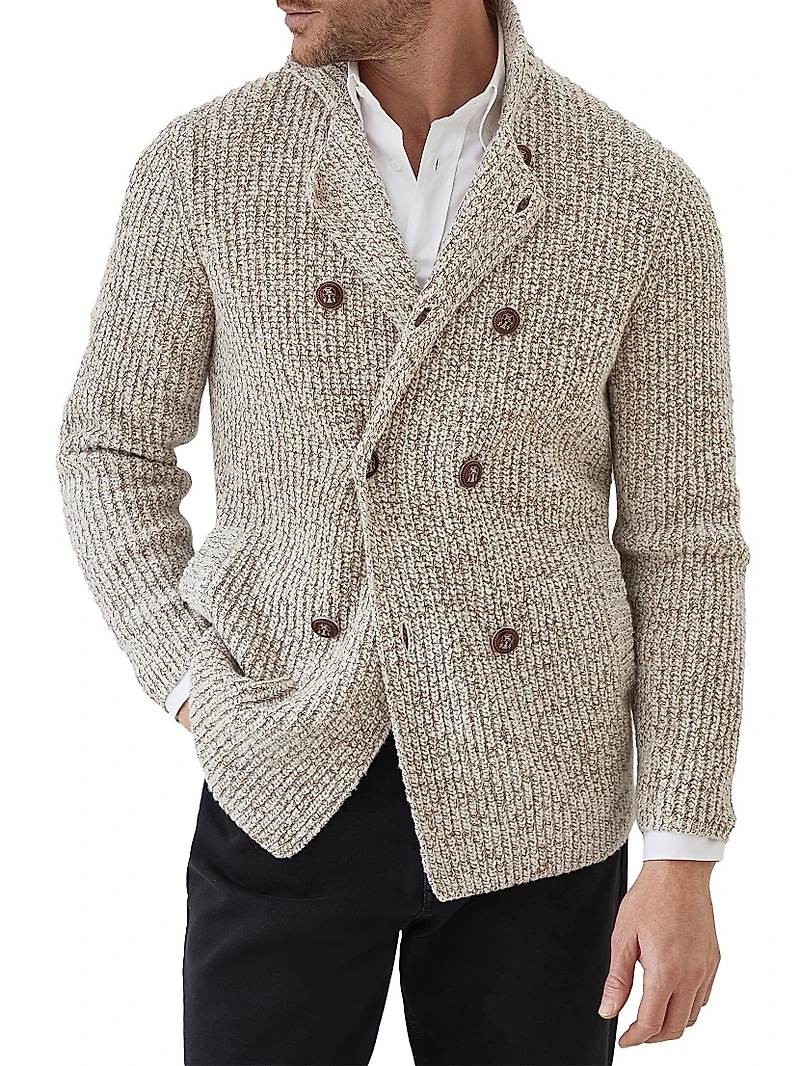 Half English Rib One and a Breasted Cardigan