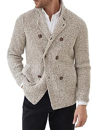 Half English Rib One and a Breasted Cardigan