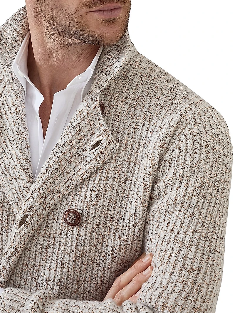 Half English Rib One and a Breasted Cardigan