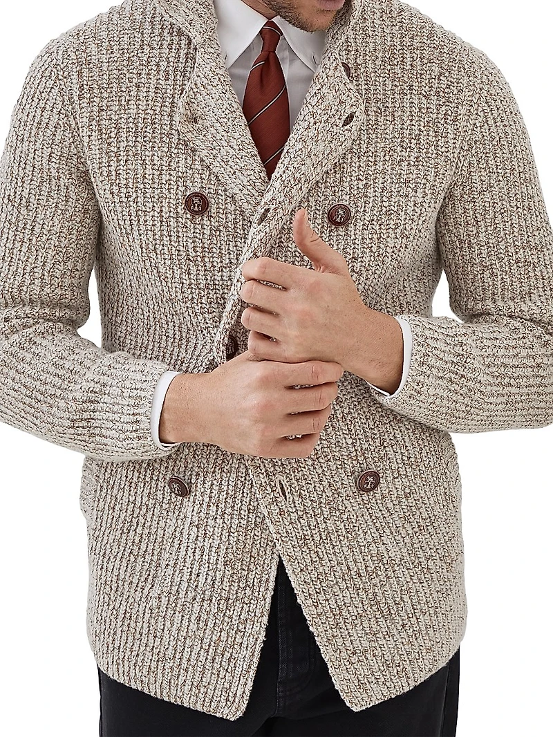 Half English Rib One and a Breasted Cardigan