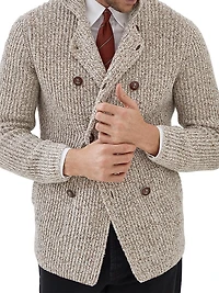 Half English Rib One and a Breasted Cardigan