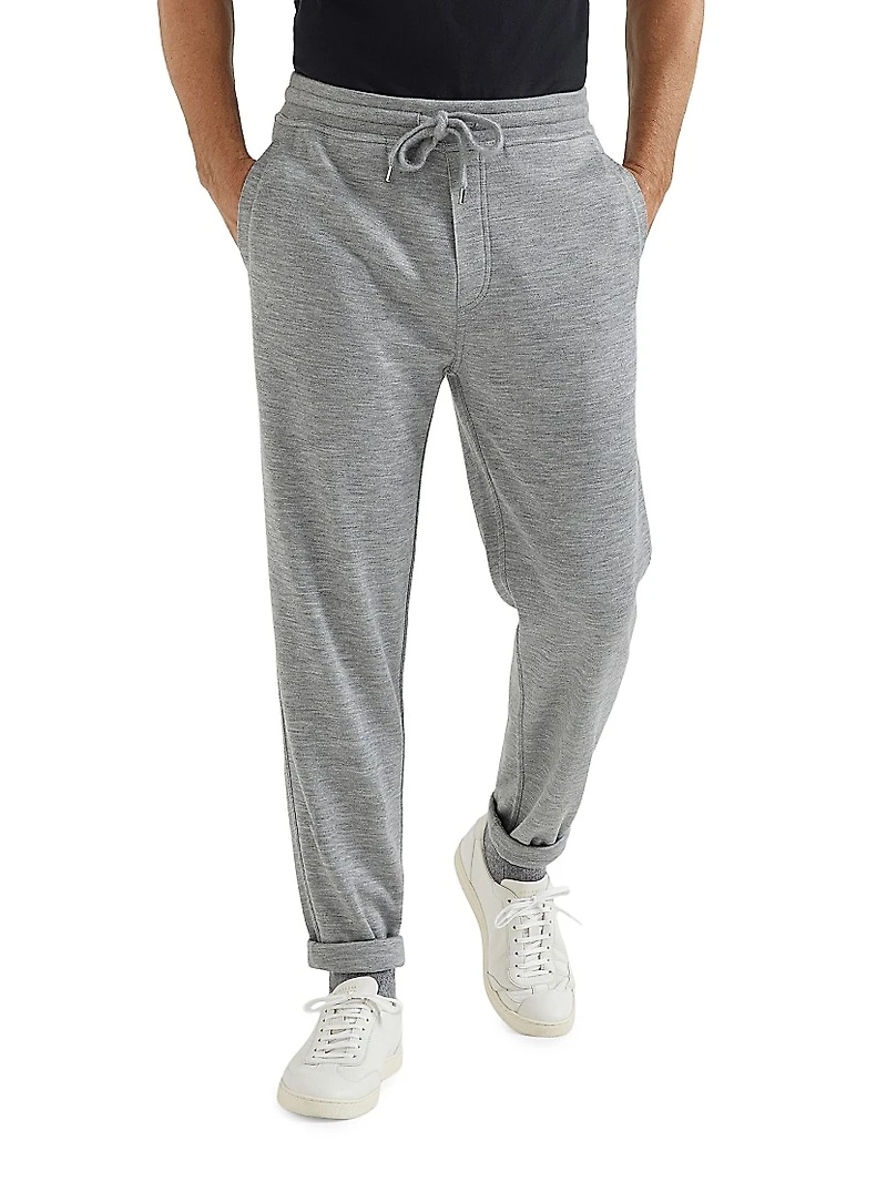 Cashmere and Silk French Terry Trousers