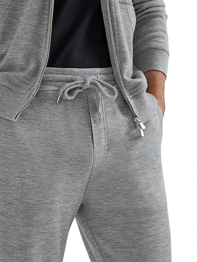 Cashmere and Silk French Terry Trousers