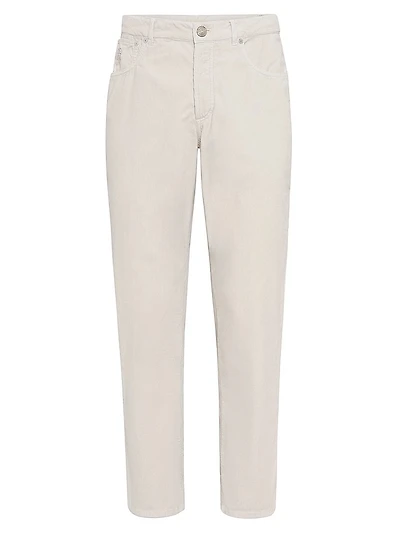 Garment Dyed Five Pocket Italian Fit Trousers