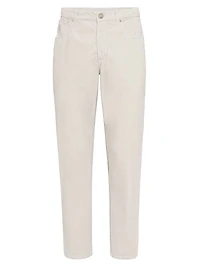 Garment Dyed Five Pocket Italian Fit Trousers