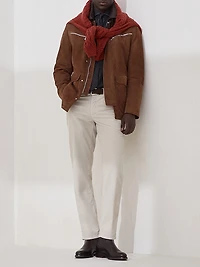 Garment Dyed Five Pocket Italian Fit Trousers