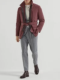 Cashmere English Rib Knit Polo Shirt