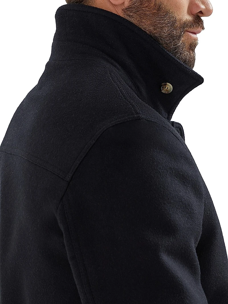 Wool Flannel Double Cloth Bomber Jacket