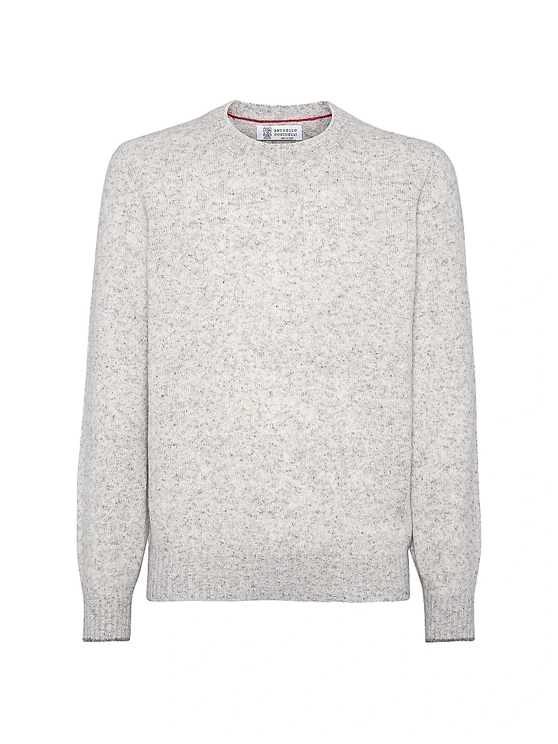 Flecked Alpaca, Wool, Silk and Cotton Sweater