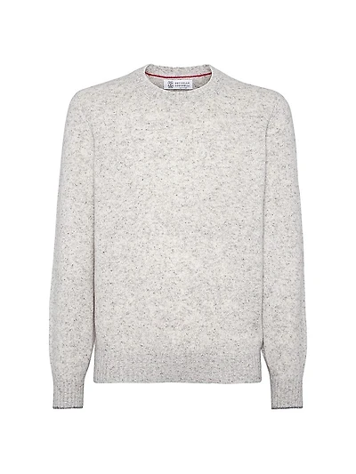 Flecked Alpaca, Wool, Silk and Cotton Sweater