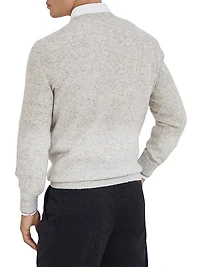 Flecked Alpaca, Wool, Silk and Cotton Sweater