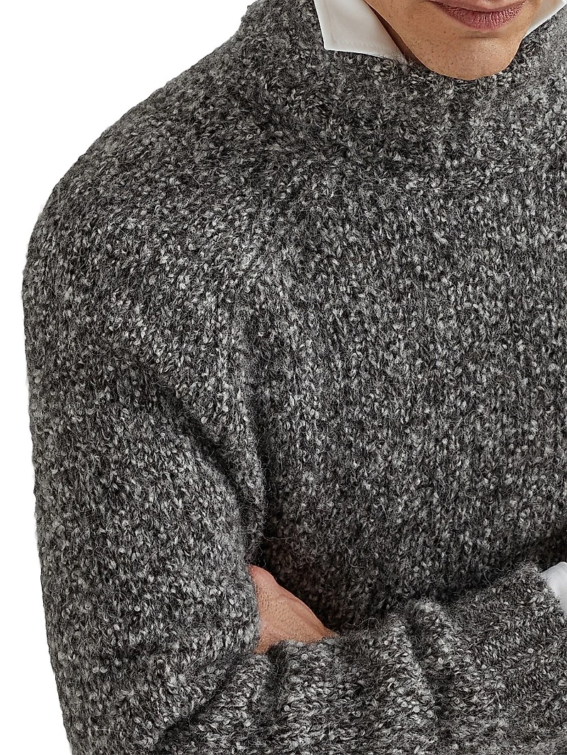 Flecked Alpaca, Virgin Wool and Cashmere Turtleneck Sweater