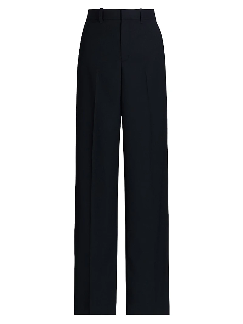 Hirsh Wool Straight-Leg Pants