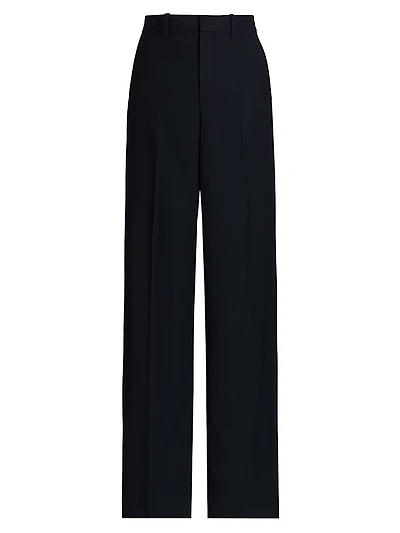 Hirsh Wool Straight-Leg Pants