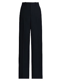 Hirsh Wool Straight-Leg Pants