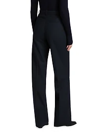 Hirsh Wool Straight-Leg Pants