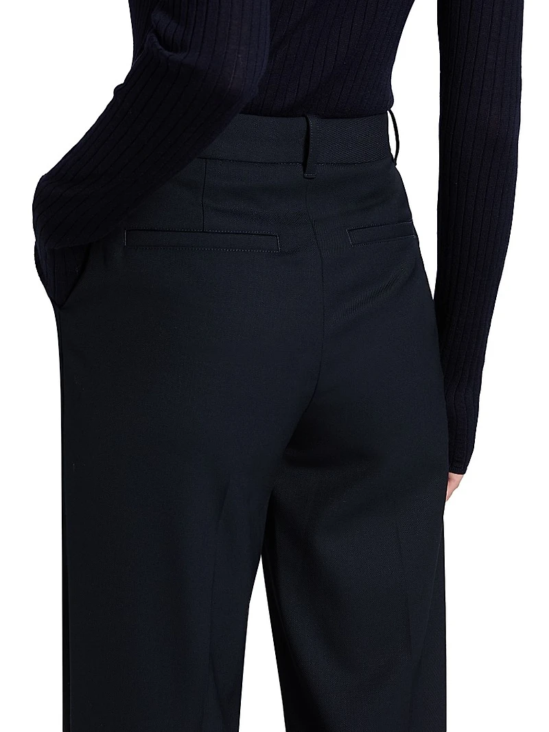 Hirsh Wool Straight-Leg Pants