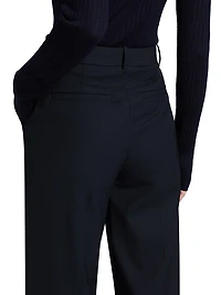 Hirsh Wool Straight-Leg Pants