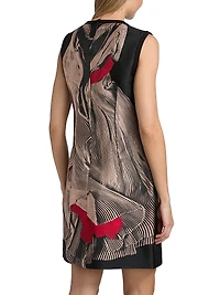 Dancing Pleat Jacquard Minidress