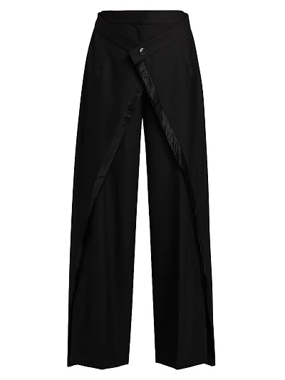 Wool Wide-Leg Pants