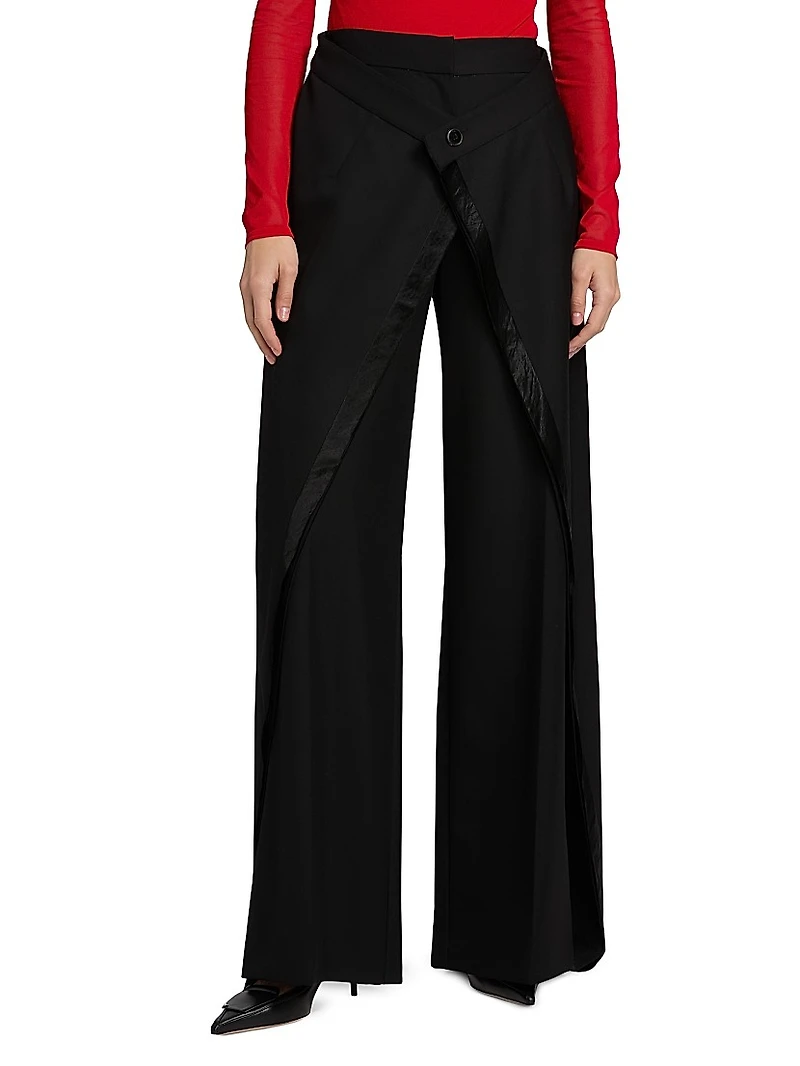 Wool Wide-Leg Pants