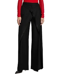 Wool Wide-Leg Pants