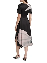 Dancing Pleated Fit-And-Flare Midi-Dress