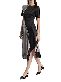 Dancing Pleated Fit-And-Flare Midi-Dress