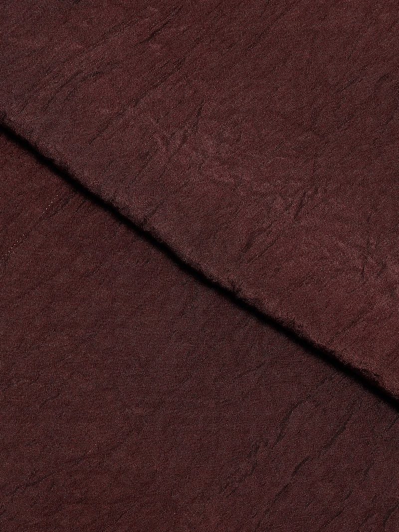 Crinkled Satin Straight-Leg Trousers