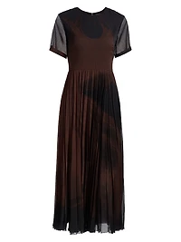 Dancing Pleat Midi-Dress