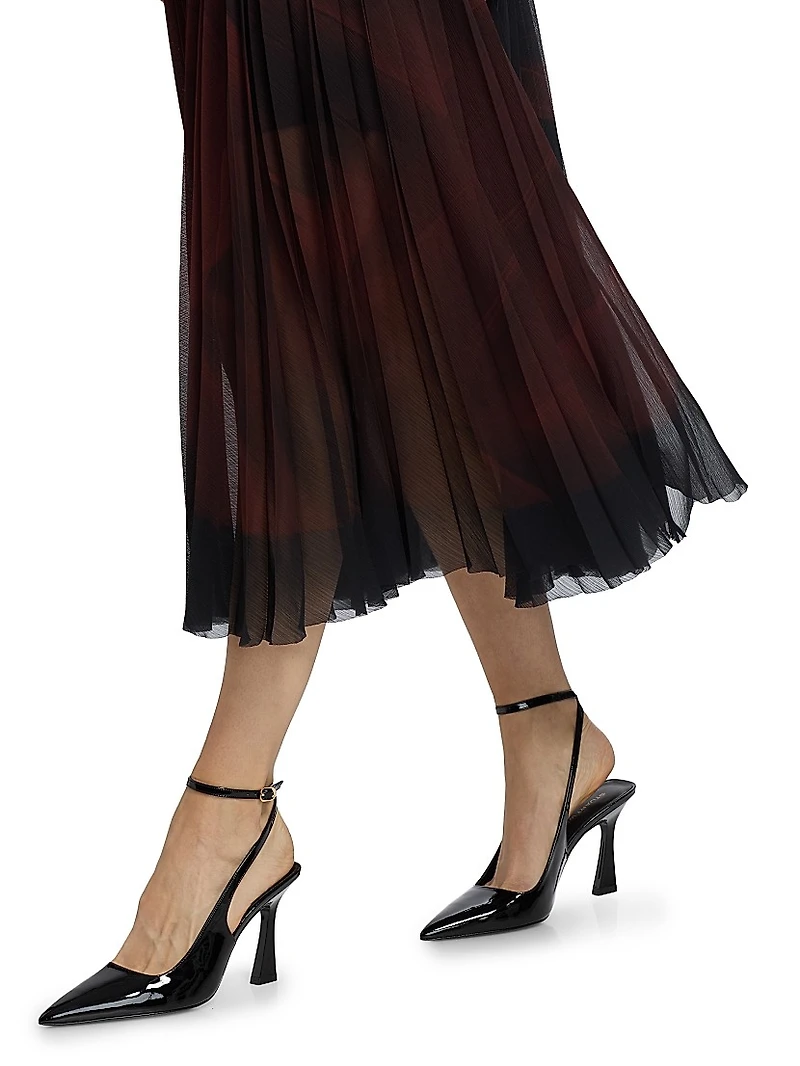 Dancing Pleat Midi-Dress