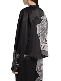 Double-Face Satin Oversized Shirt