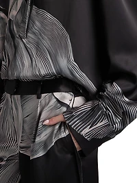 Double-Face Satin Oversized Shirt